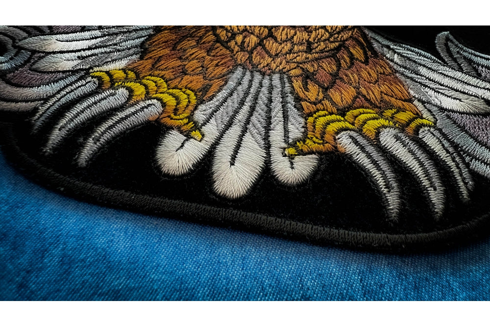 American Flag Eagle Patch – Large Embroidered Artwork ( 4 x 5 inches )