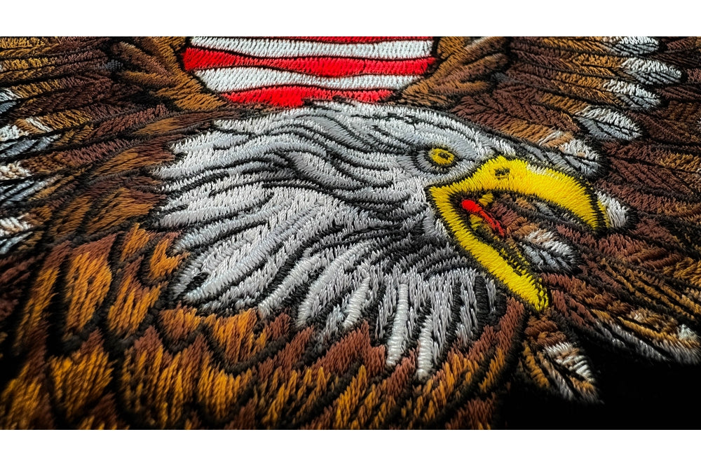 American Flag Eagle Patch – Large Embroidered Artwork ( 4 x 5 inches )