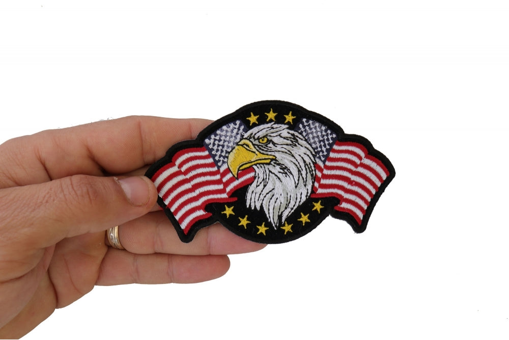 Star Spangled Banner Eagle Patch – Embroidered Iron-On Patch (  4.5 x 2.5 inche )