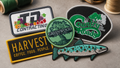 Real completed custom embroidered patch assortment for bulk orders