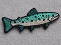 Embroidered patch thread and stitching detail close-up