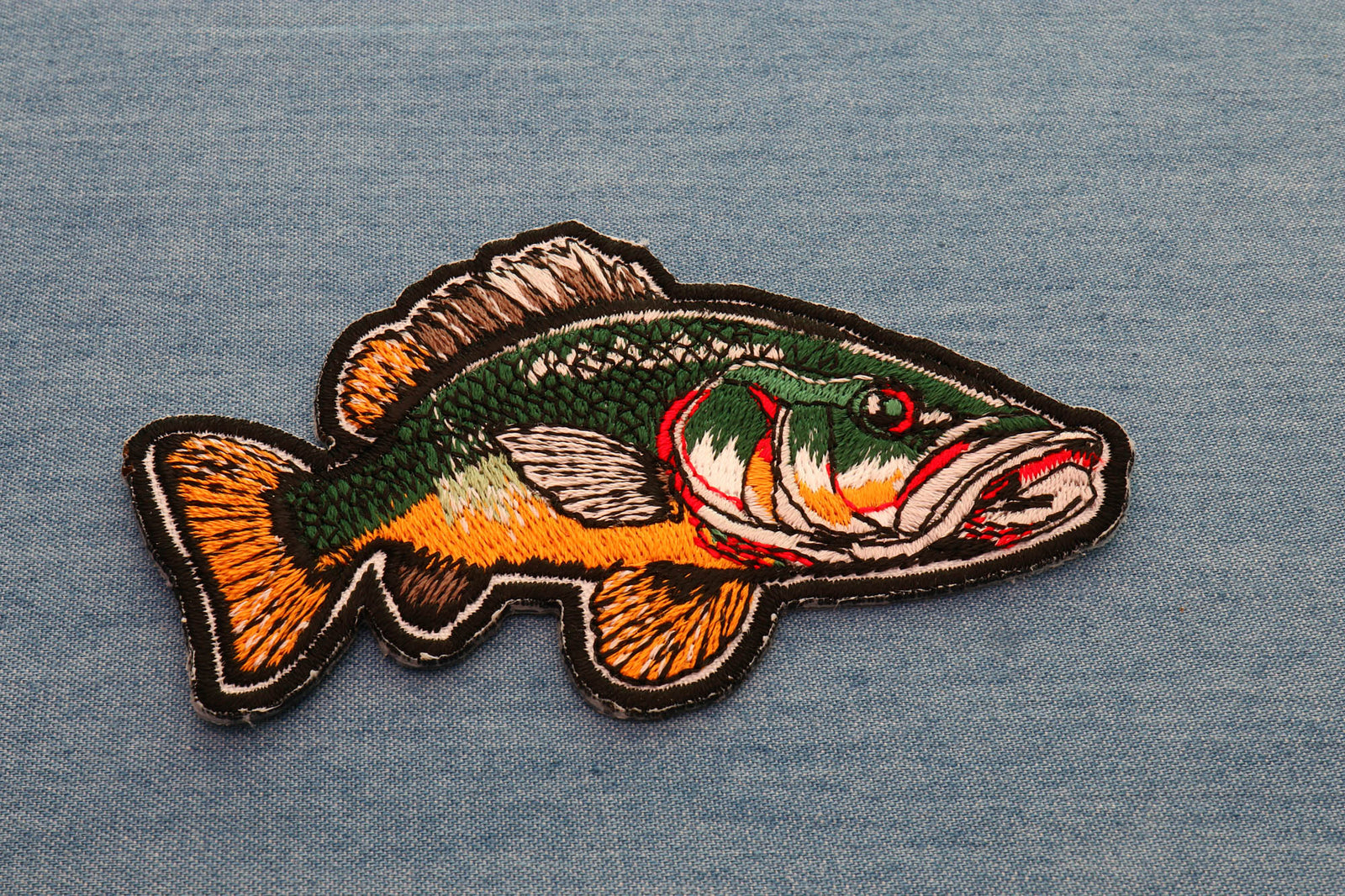 Fish Embroidered Patch apparel application view