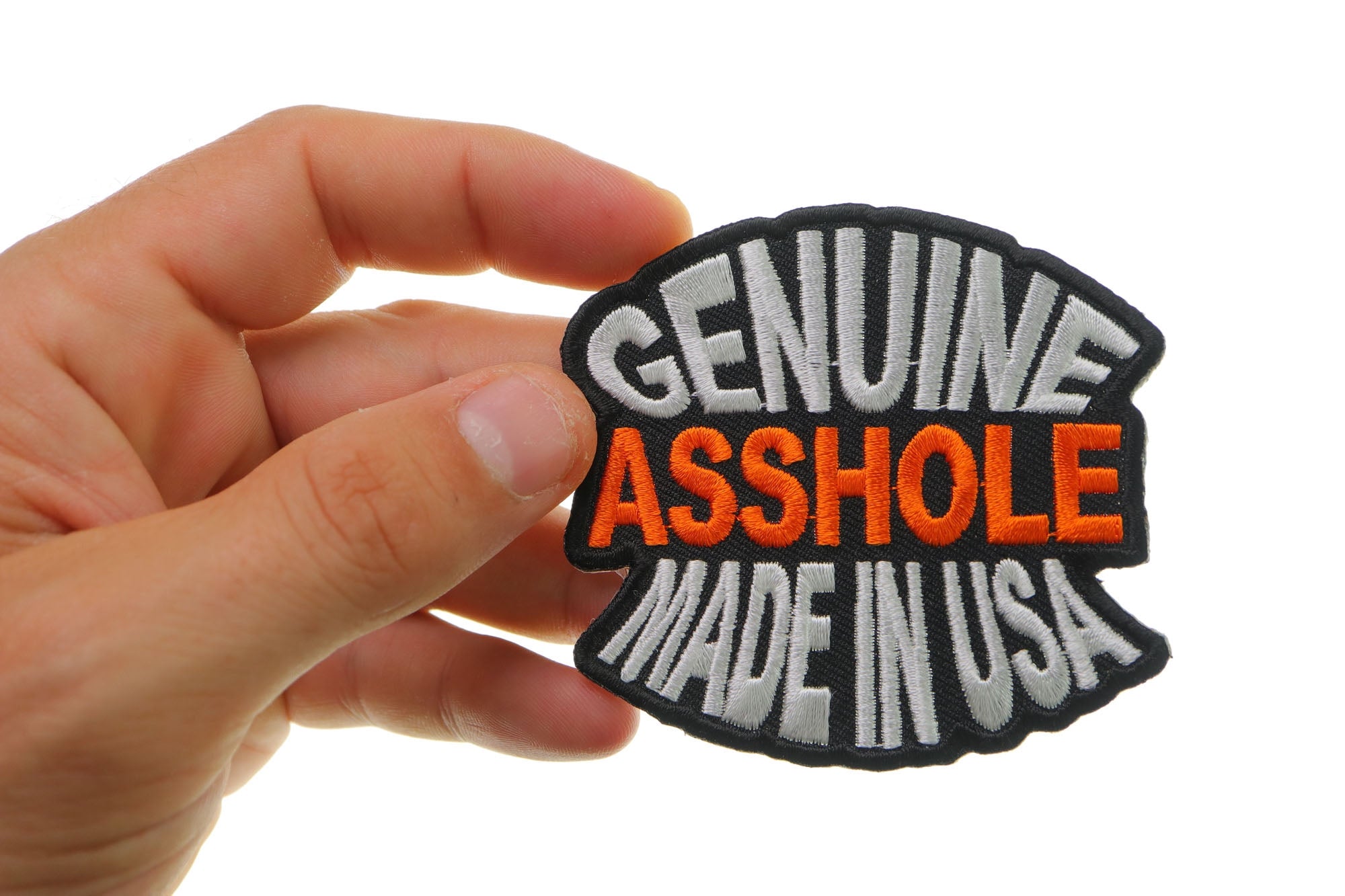 Genuine Asshole Made In USA Patch (  3 x 2.75 inches )
