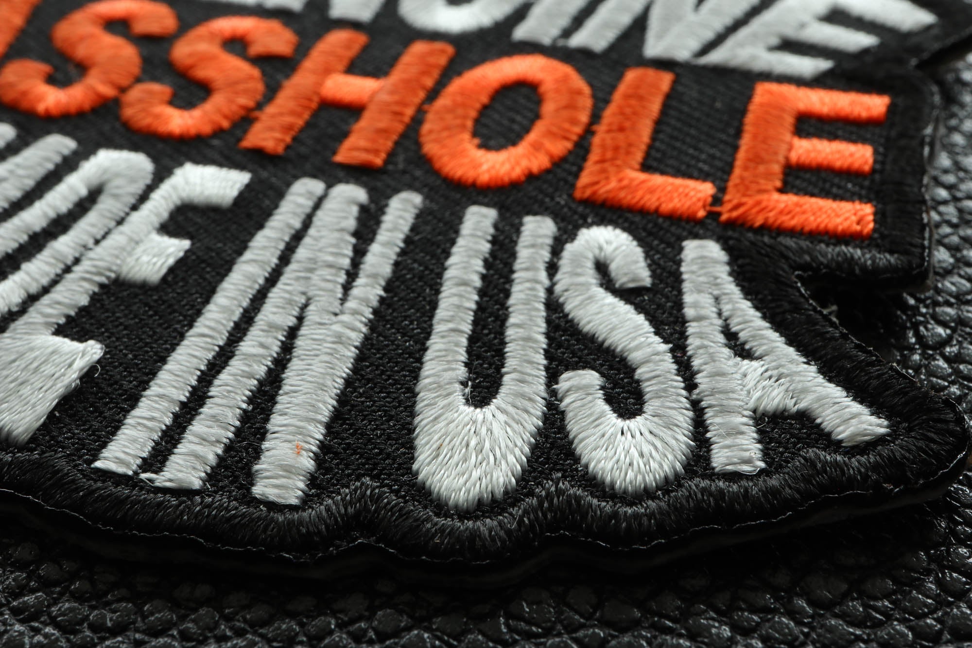 Genuine Asshole Made In USA Patch (  3 x 2.75 inches )