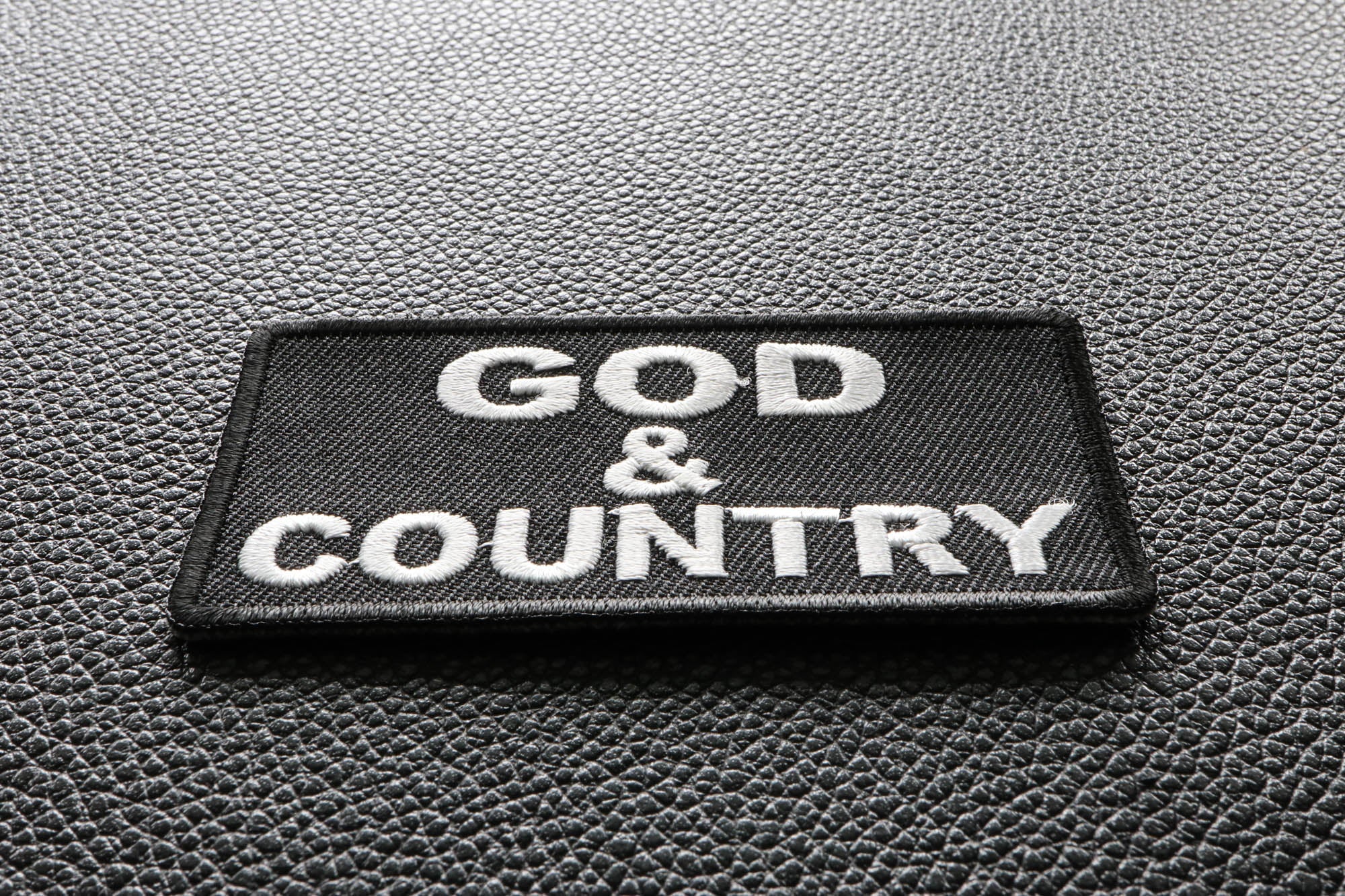 God and Country Christian Patch - A Bold Tribute to Faith and Patriotism ( 3 x 2  inches )