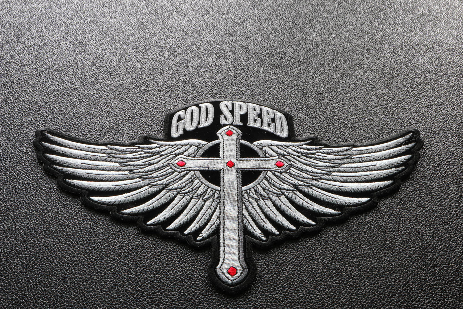 God Speed Cross Wings Embroidered Patch product image 3