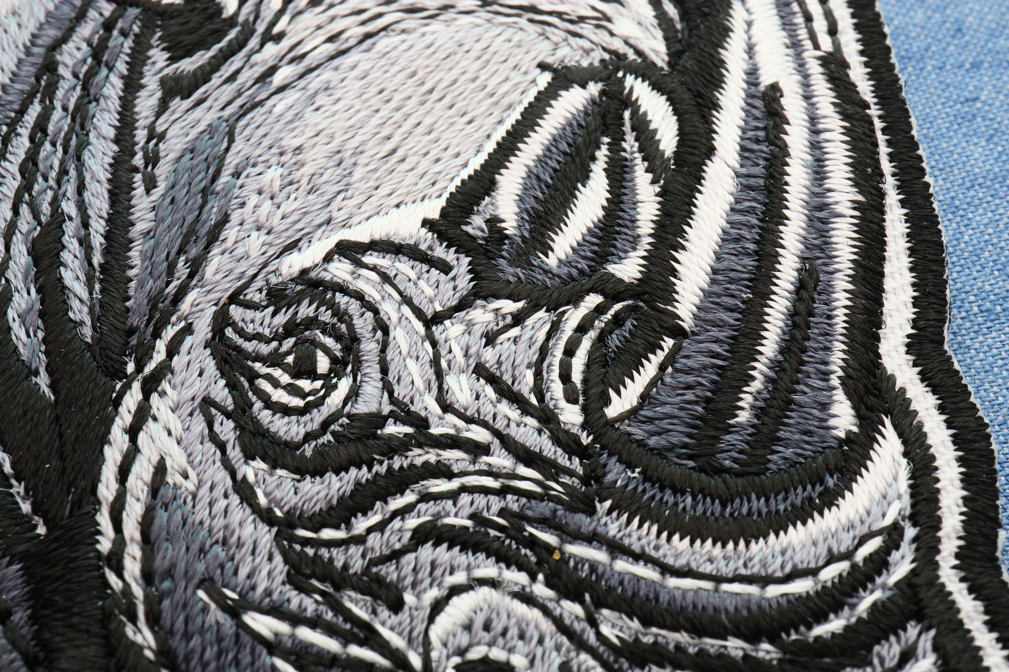 Gray Rhino Iron-On Patch – Strong and Bold Embroidered Patch ( 3.5 x 4 inches )