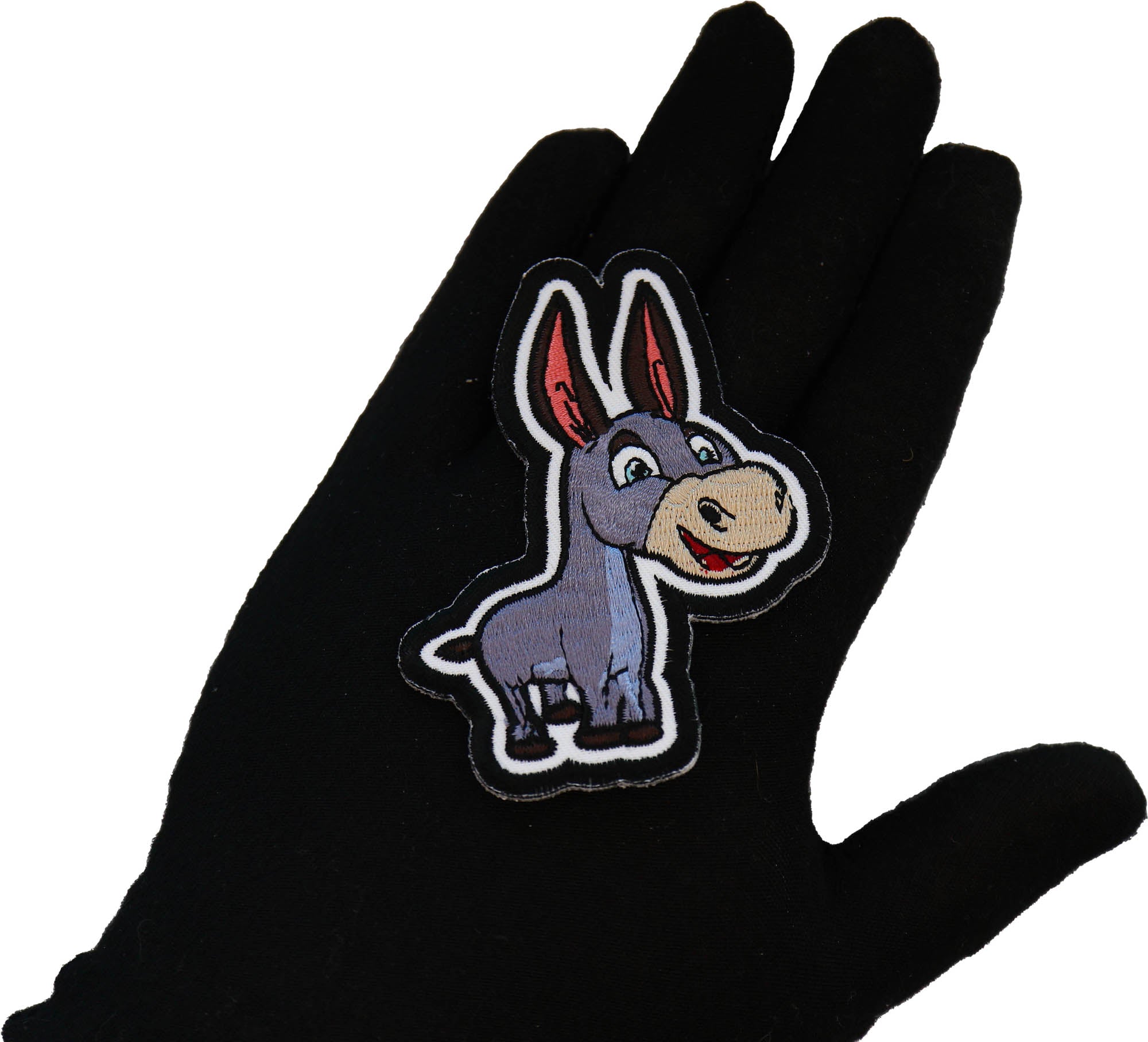 Happy Donkey Patch – Unique Iron-On Patch for Bags, Jackets, and More (  3 x 3.5 inches )