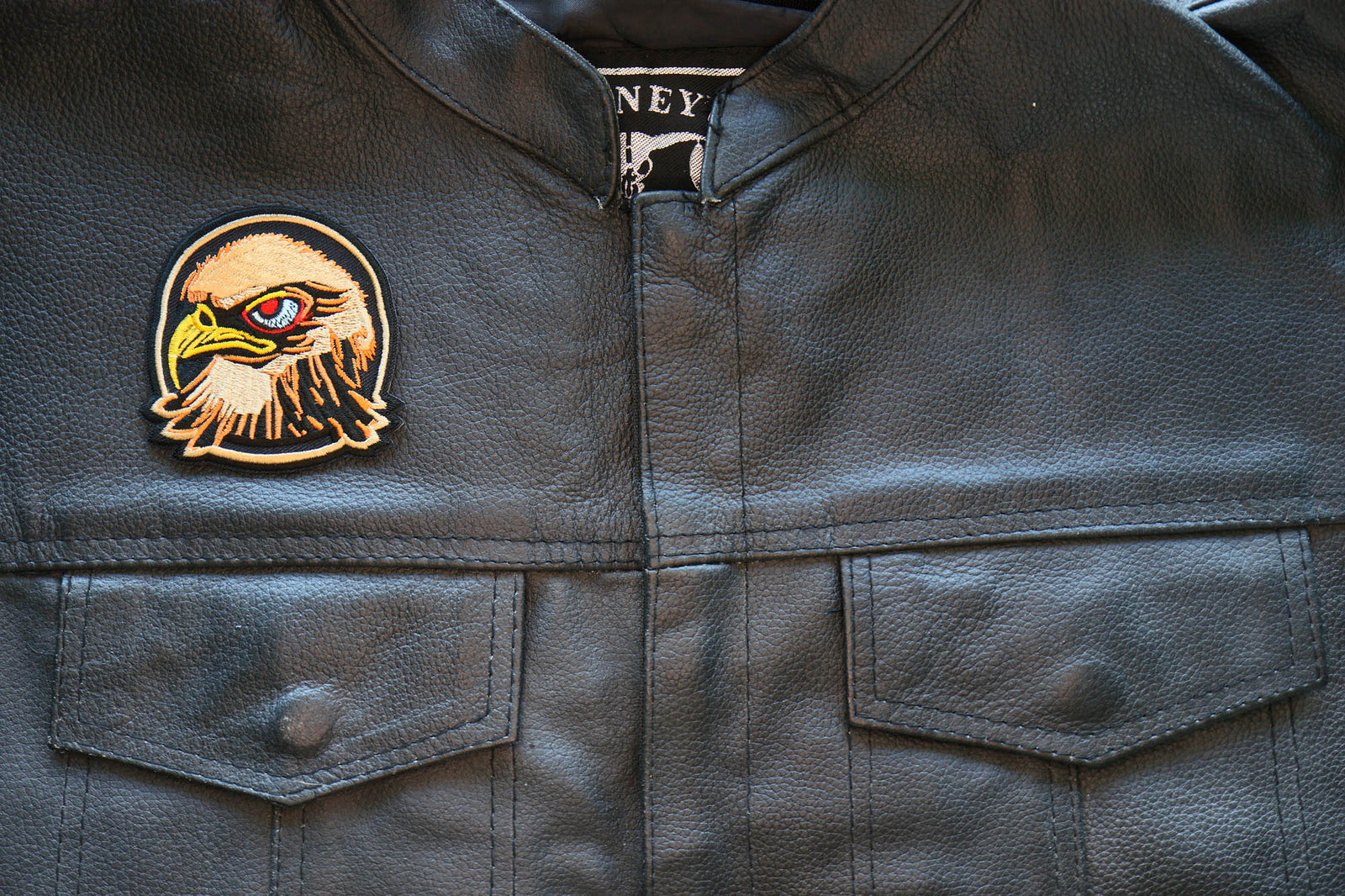 Hawk Embroidered Patch stitching detail