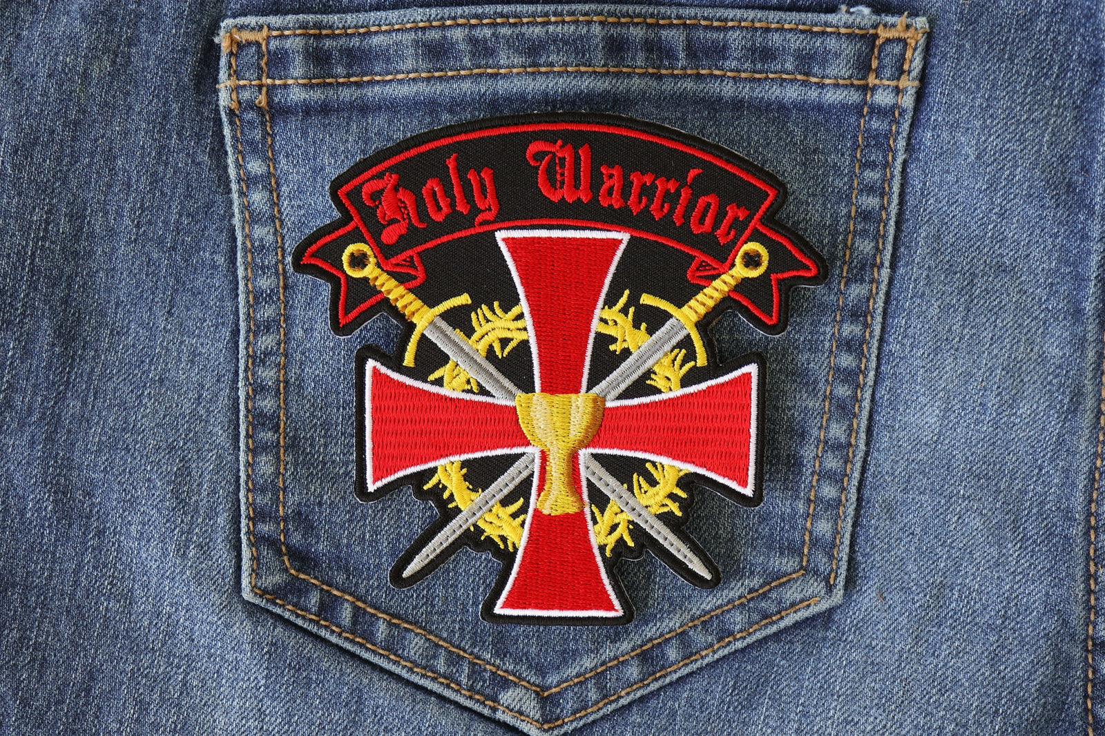 Holy Warrior Christian Embroidered Patch product image 2