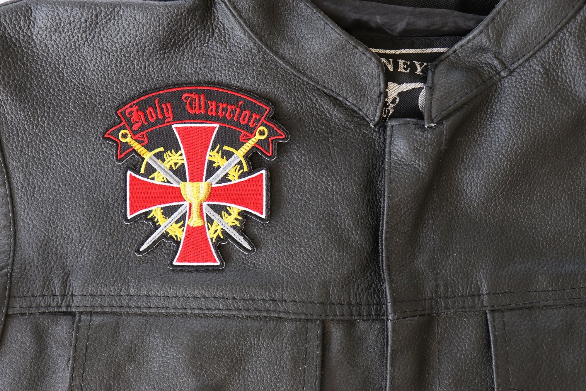 Holy Warrior Christian Patch - A Powerful Symbol of Faith and National Pride ( 3 x 2  inches )