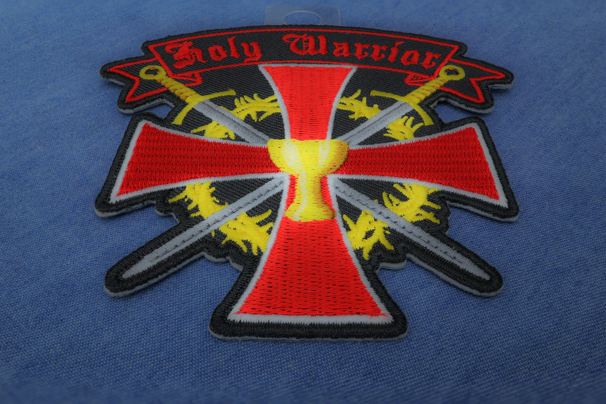 Holy Warrior Christian Patch - A Powerful Symbol of Faith and National Pride ( 3 x 2  inches )