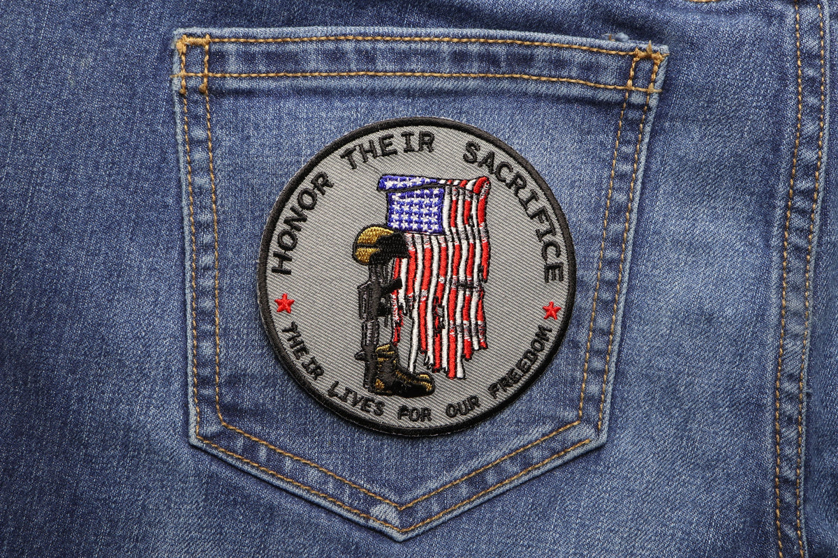 Honor Their Sacrifice Embroidered Patch apparel application view
