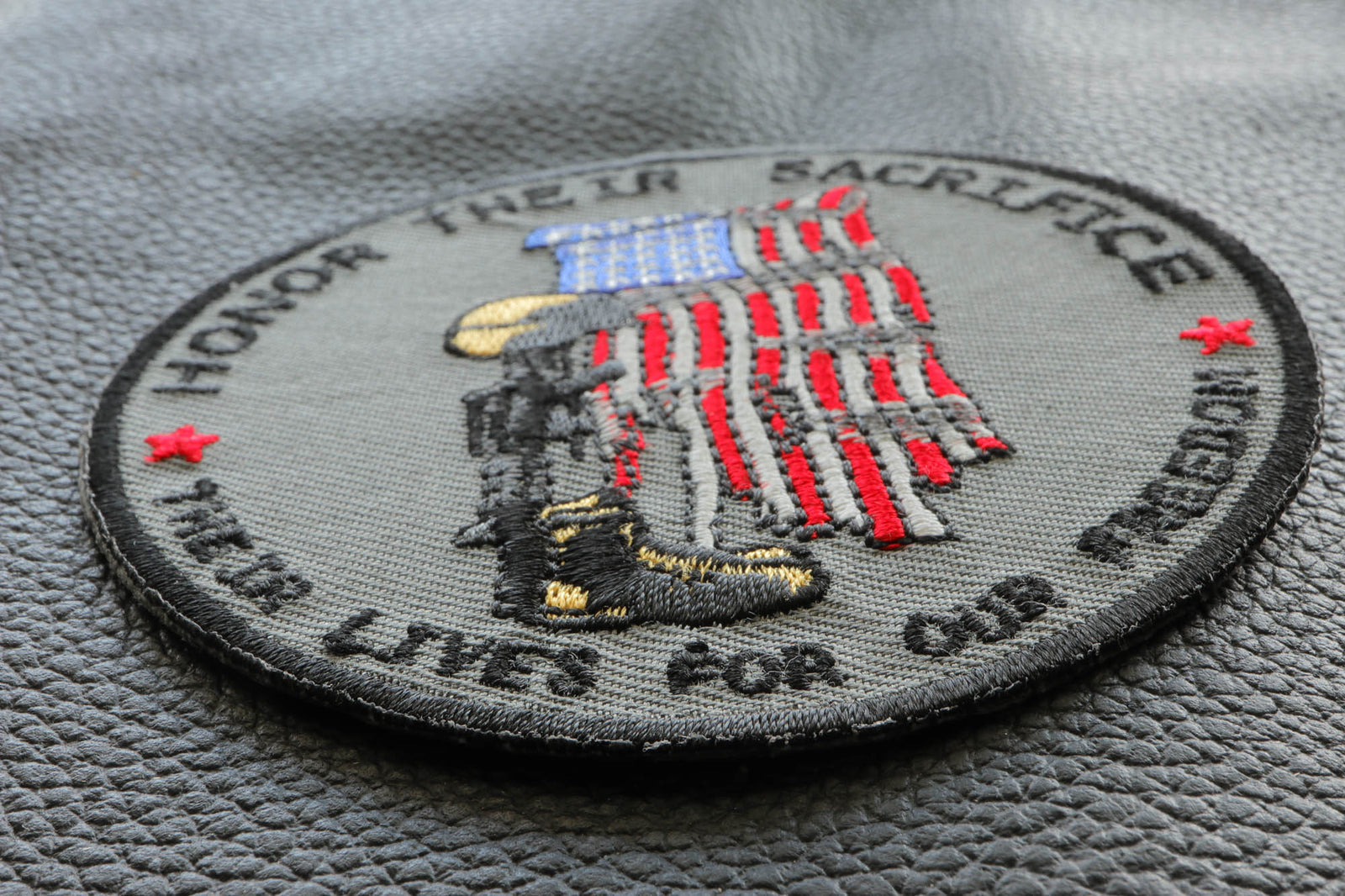 Honor Their Sacrifice Embroidered Patch stitching detail