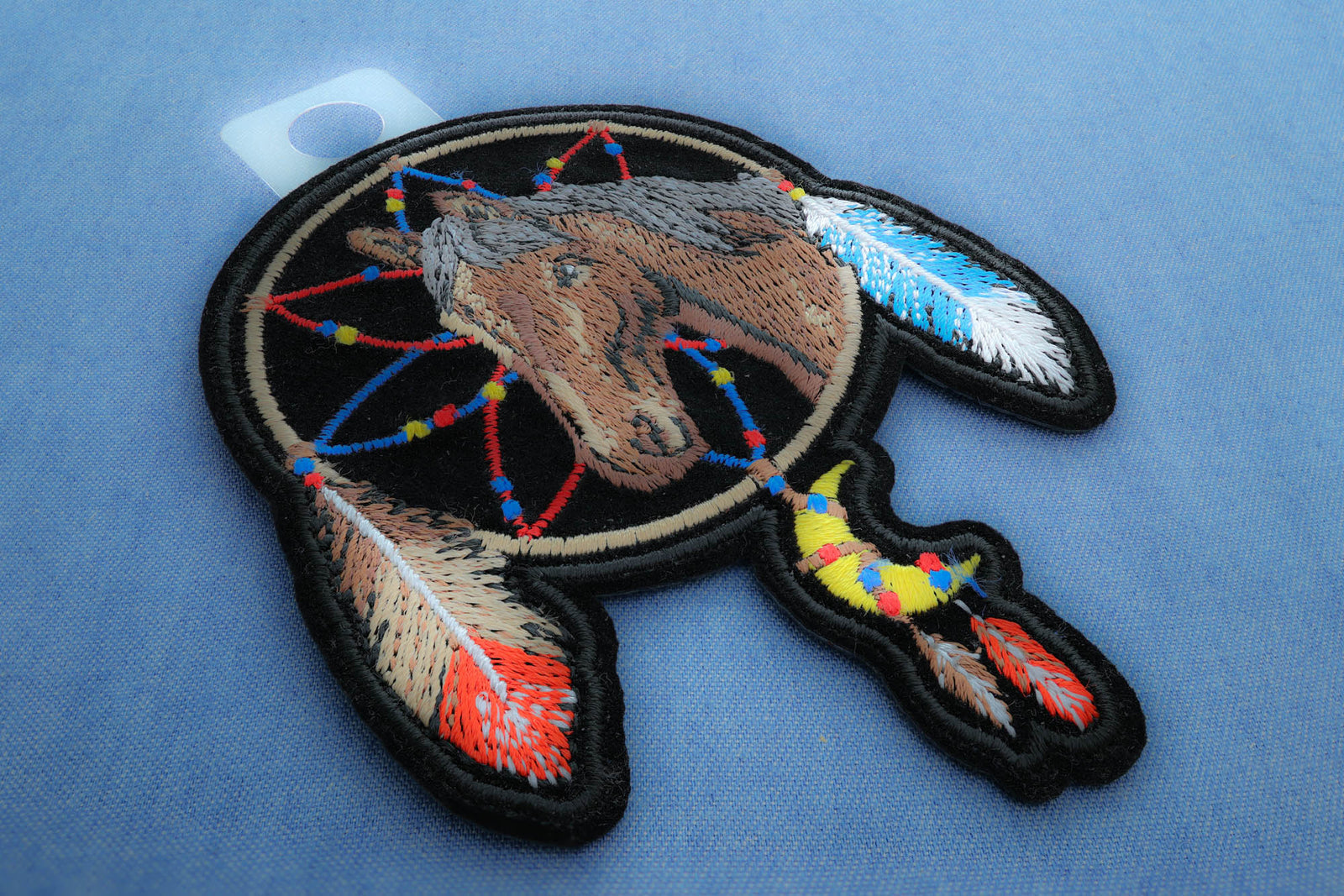 Horse Dreamcatcher Embroidered Patch stitching detail