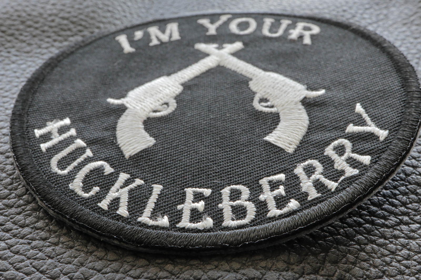 I'm Your Huckleberry Black White Embroidered Patch product image 5