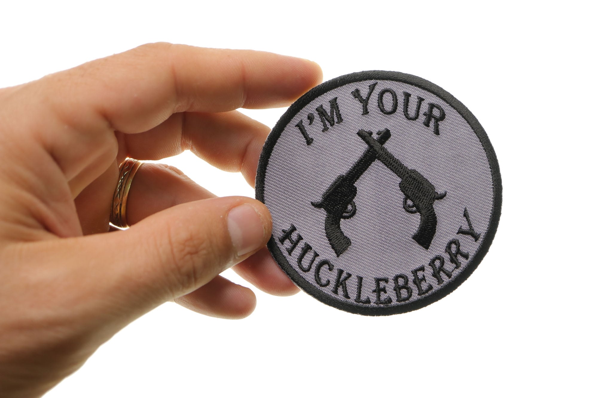 I'm Your Huckleberry Pistols Patch – Novelty Embroidered Patch ( 3 x 3 inches )