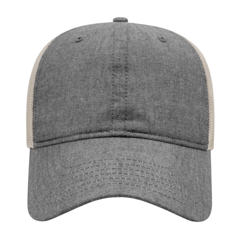 Chambray and Soft Mesh Trucker Hat