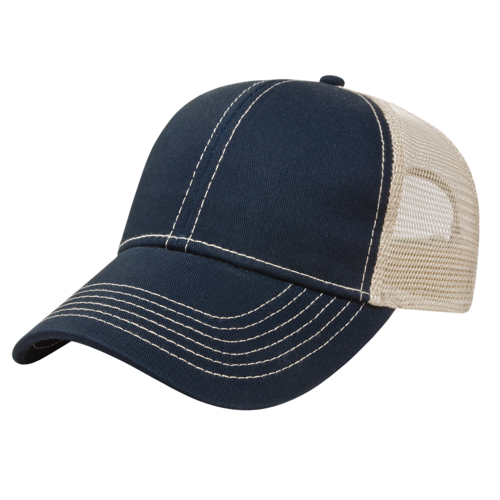 Chambray and Soft Mesh Trucker Hat