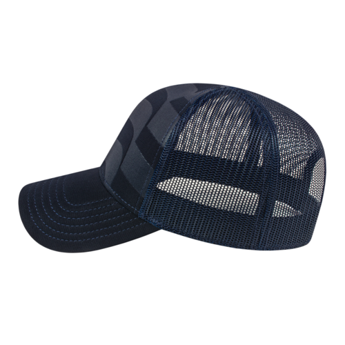 Flag Embossed Trucker Cap with Ventilated Mesh
