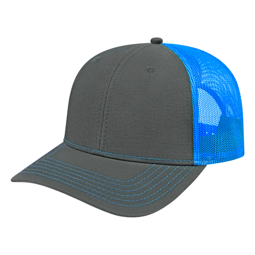 Color Block Trucker Hat with Mesh Back