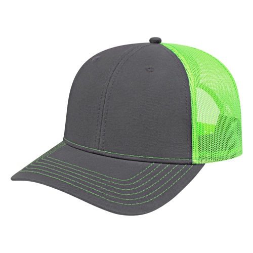 Color Block Trucker Hat with Mesh Back