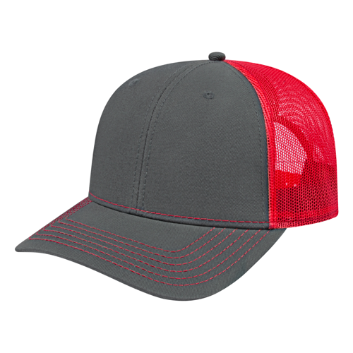 Color Block Trucker Hat with Mesh Back