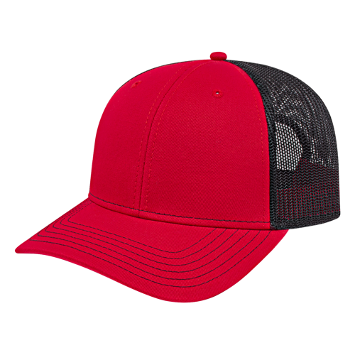 Color Block Trucker Hat with Mesh Back