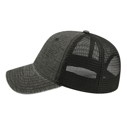 Washed Slub Cotton Mesh Back Cap