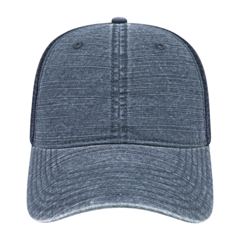 Washed Slub Cotton Mesh Back Cap