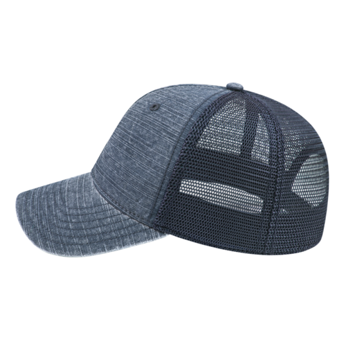 Washed Slub Cotton Mesh Back Cap