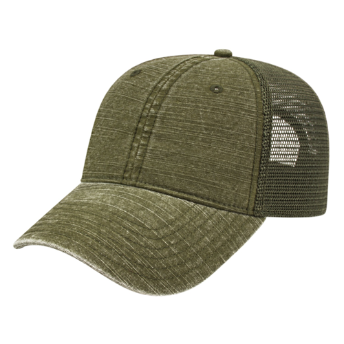 Washed Slub Cotton Mesh Back Cap