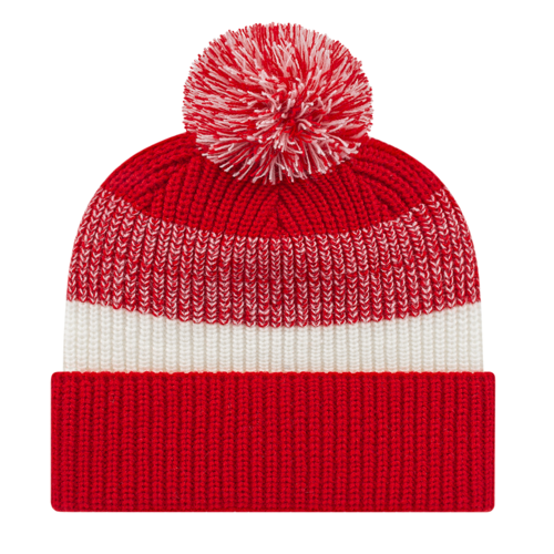Thick Ribbed Knit Cap with Cuff