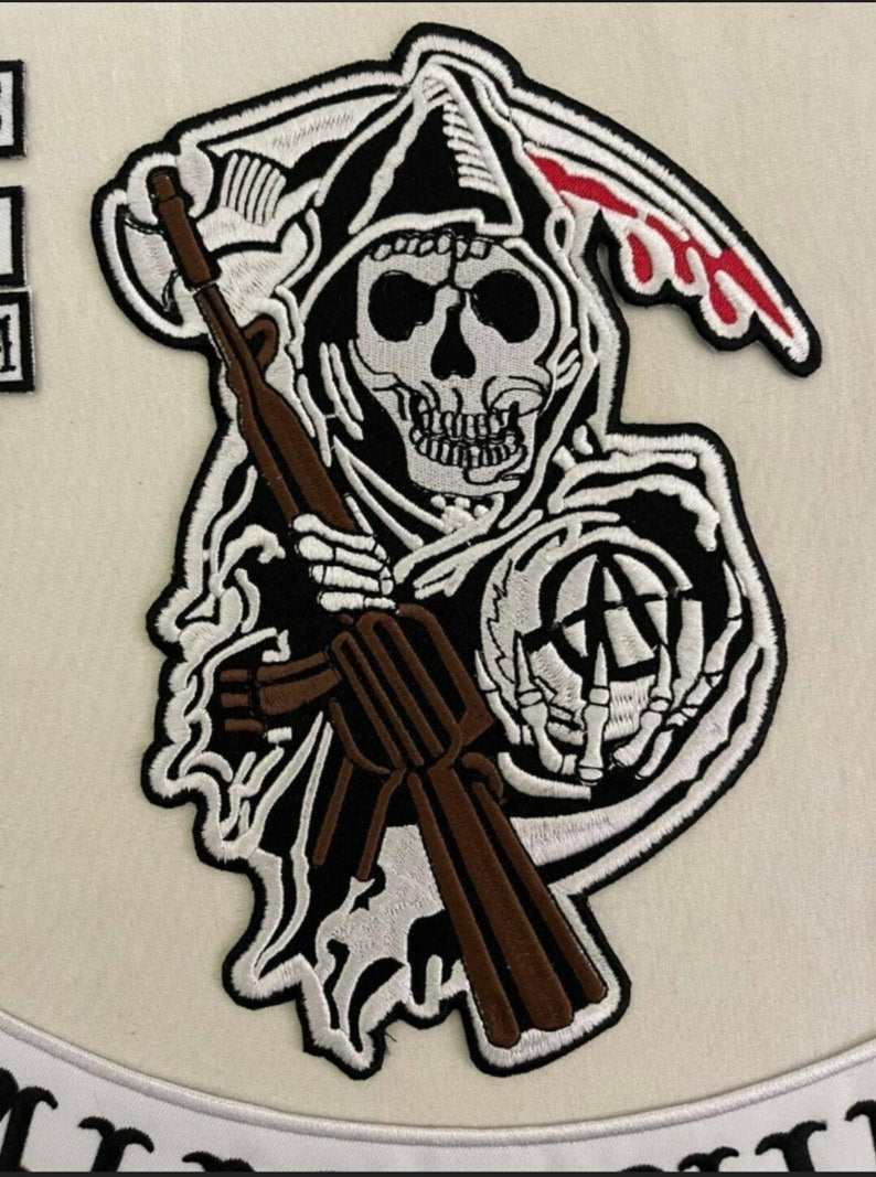 Son of Anarchy California MC – 35 cm Embroidered Patch Set ( 5x5 inche )