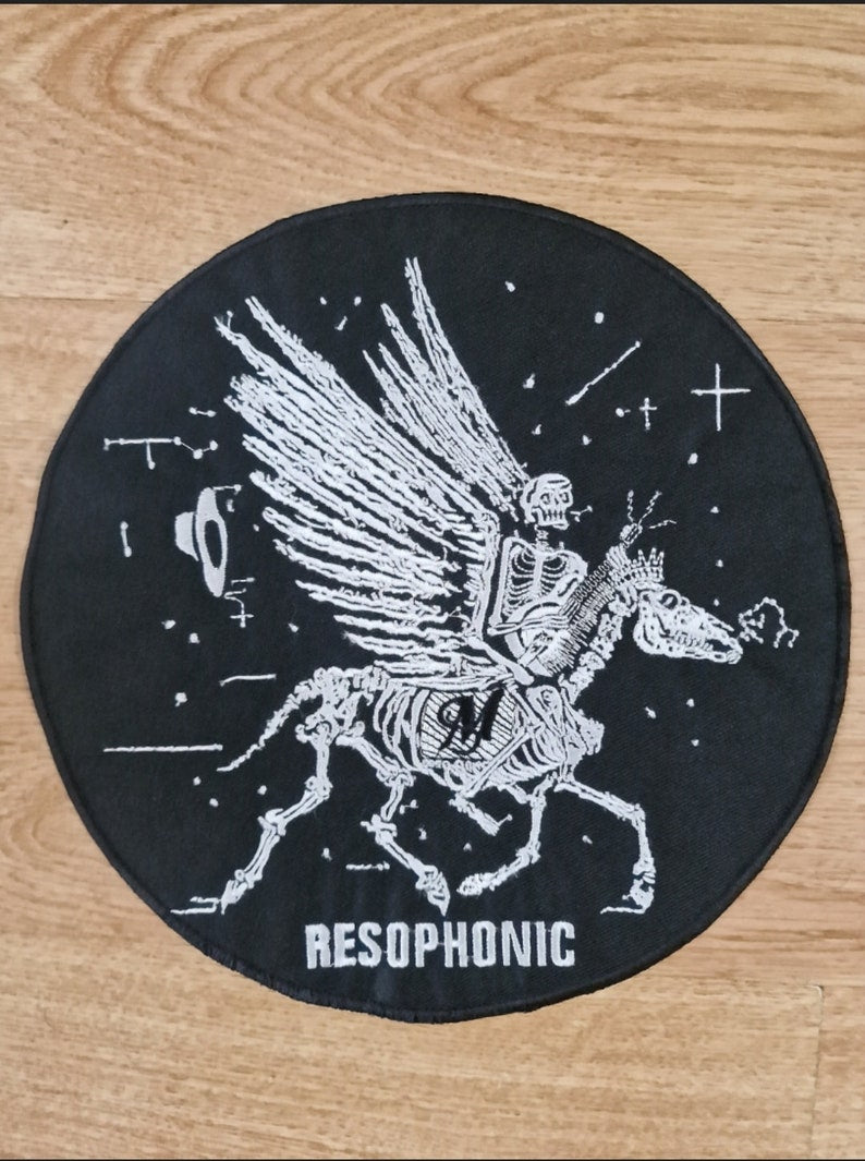 Mule Resophonic Guitars Saginaw MI Embroidery Patch Set – Iron On ( 5 x 5 inches )