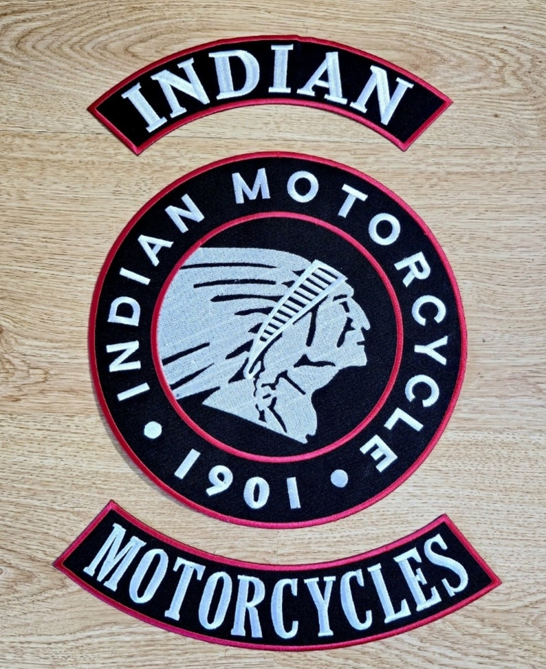 Motorcycles 1901 Color Set Embroidered Patch actual product photo