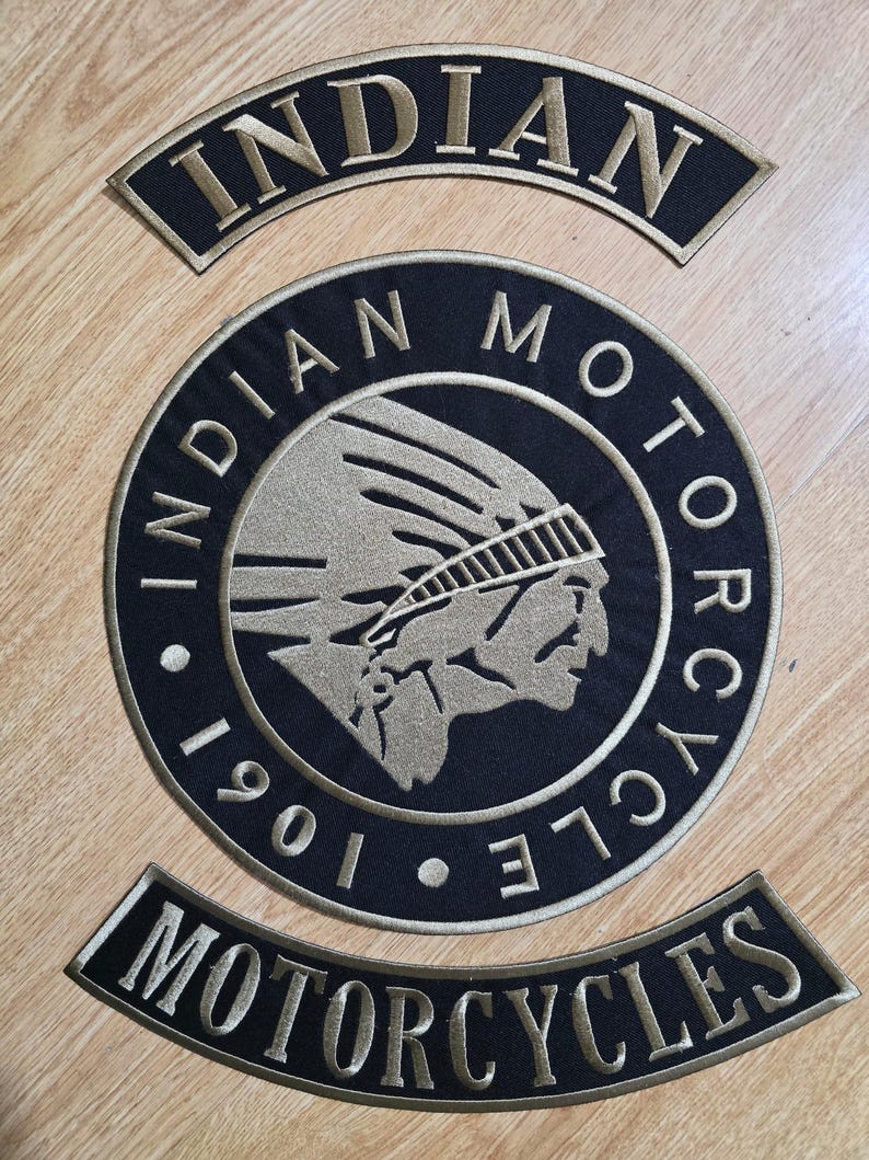 Motorcycles 1901 Color Set Embroidered Patch actual product photo 5