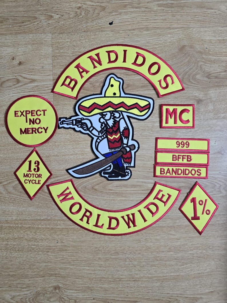 Bandidos Motorcycle Club Patch for Biker Vest or Jacket Patch ( 5 x5 inches )