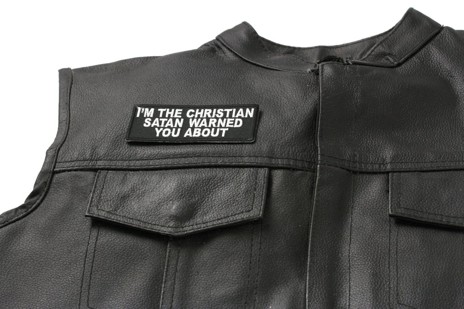 Christian Satan Warned You Embroidered Patch product image 3