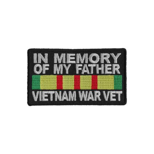 In Memory of My Father Vietnam Vet Embroidered Patch front product view