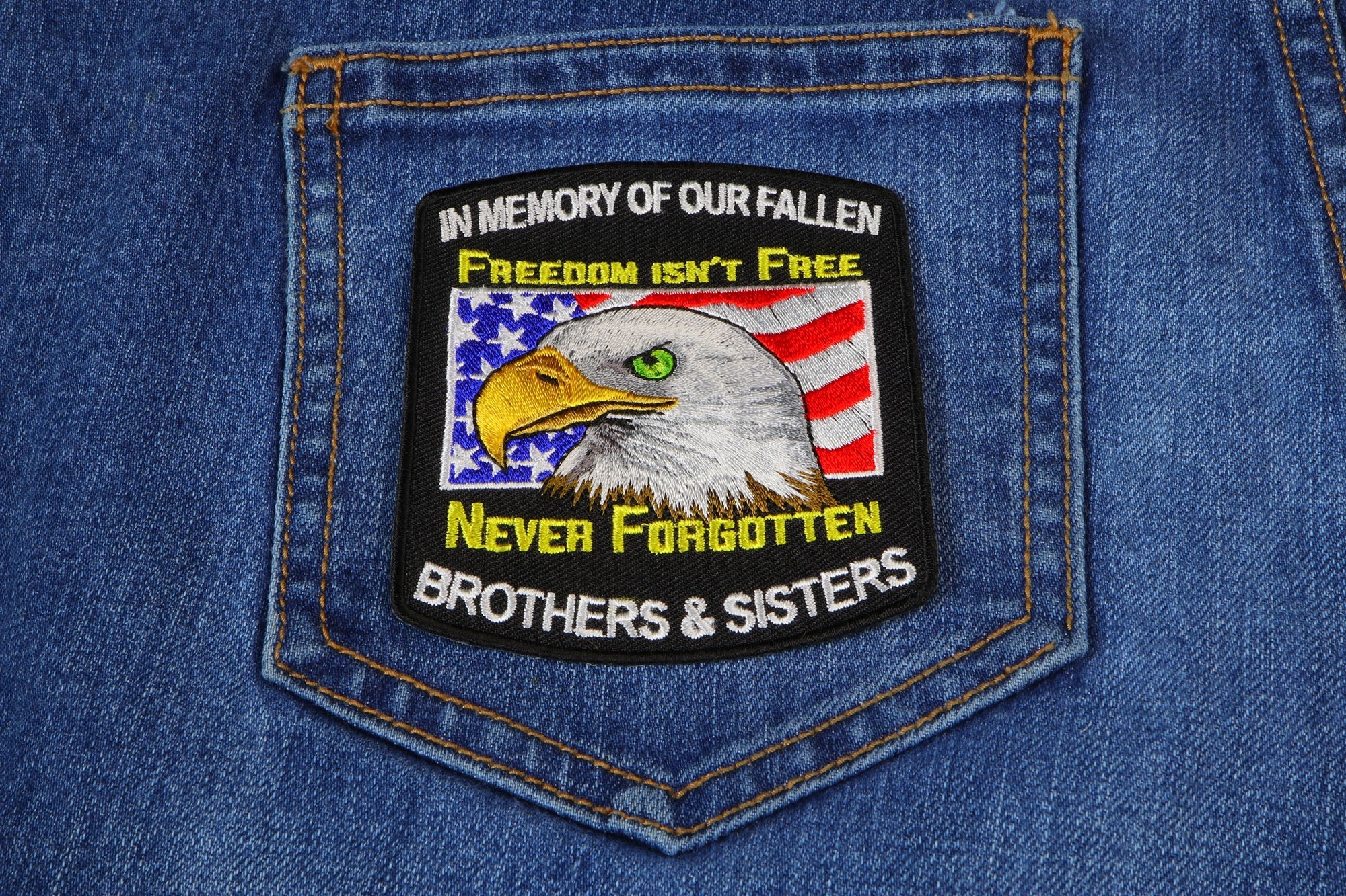 In Memory of Our Fallen Military Brothers and Sisters ( 3 x 3 inches )