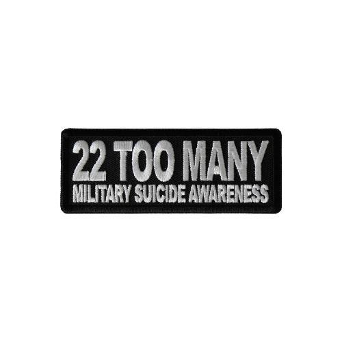 22 Too Many Awareness Embroidered Patch