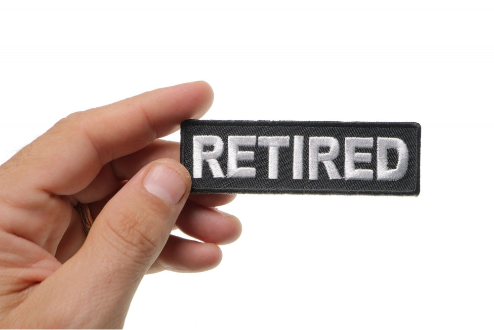 Retired Patch iron on embroidery Patche - ( 3.5 x 2 inches )