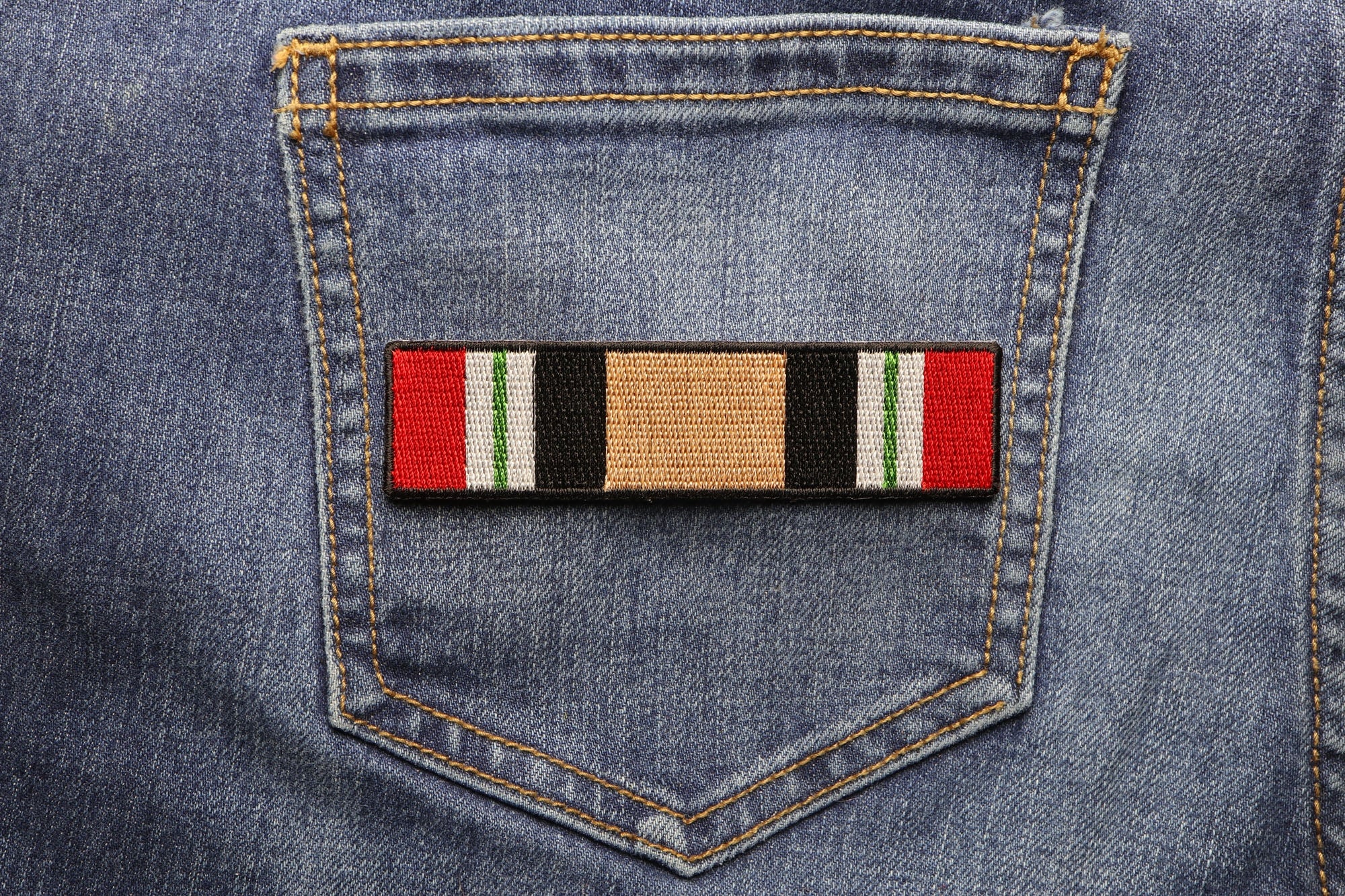 Iraq War Service Ribbon Patch - Embroidery patch  ( 4x2 inches  )