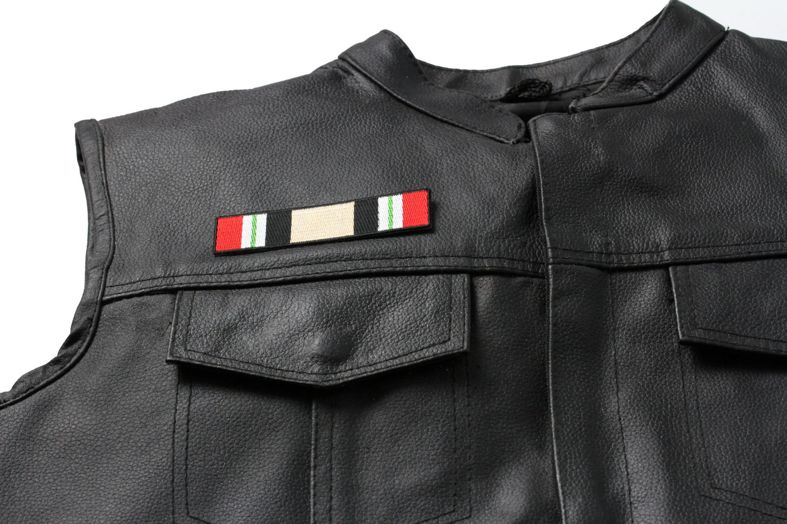 Iraq War Service Ribbon Embroidered Patch apparel application view