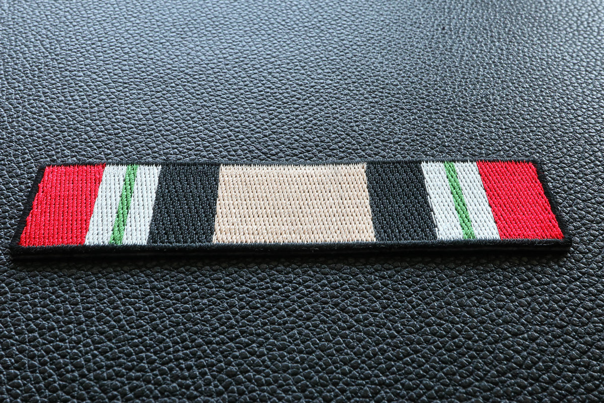 Iraq War Service Ribbon Embroidered Patch stitching detail