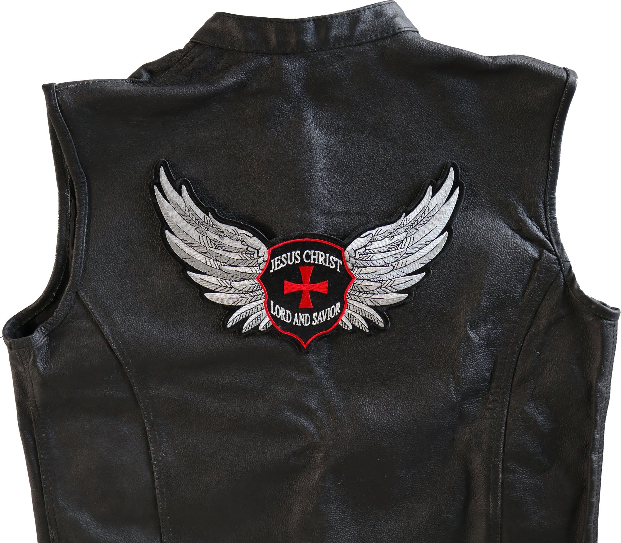 Jesus Christ Lord and Savior Christian Patch - A Bold Declaration of Faith (  4 x 3 inches )