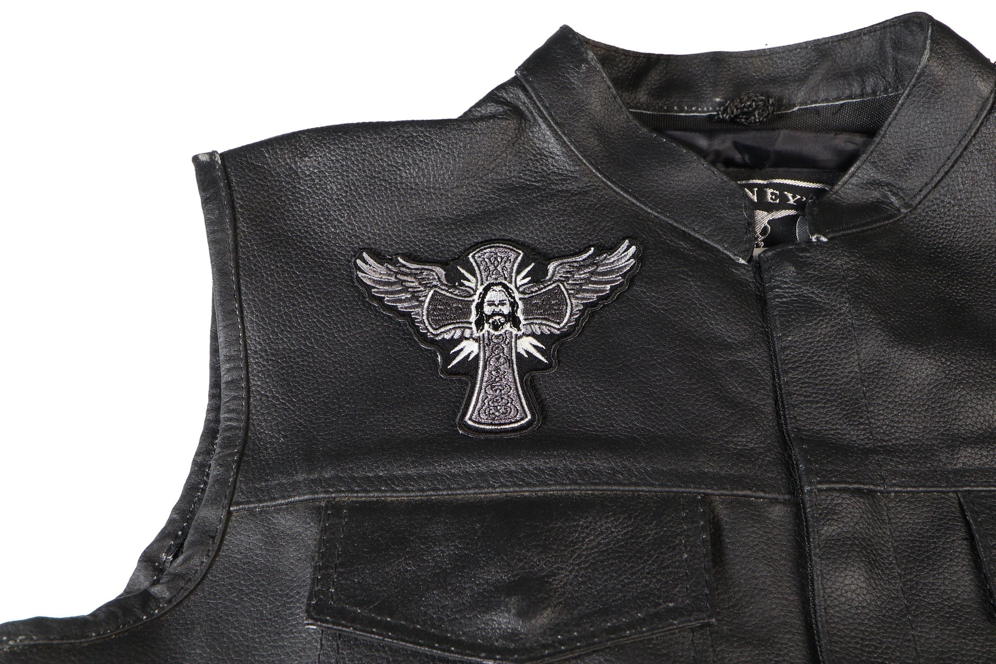 Jesus cross and wings patch Christian Patch - Perfect for Jackets, Bags, and Gear (  4 x 3 inches )