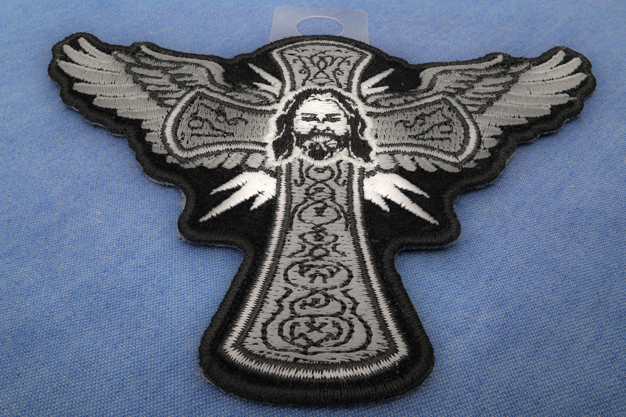 Jesus cross and wings patch Christian Patch - Perfect for Jackets, Bags, and Gear (  4 x 3 inches )