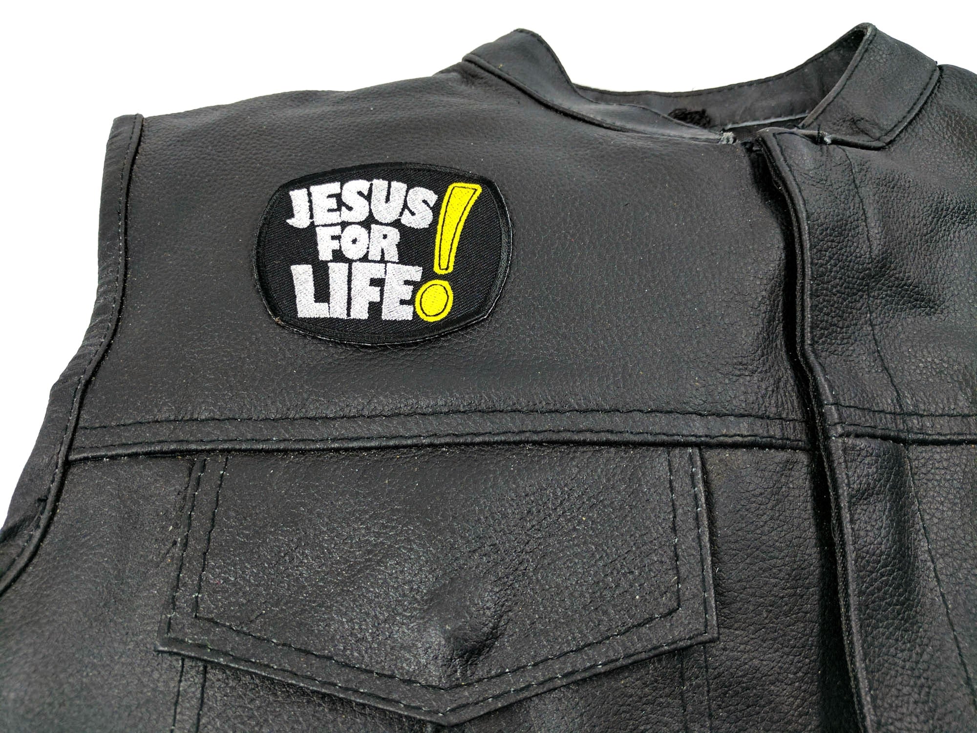 Jesus For Life Patch - A Bold Expression of Everlasting Faith (  4 x 3 inches )